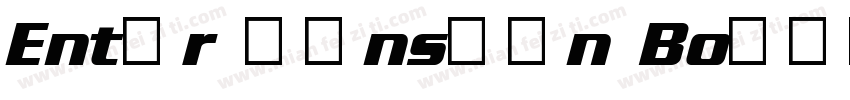 Enter Sansman Bold字体转换